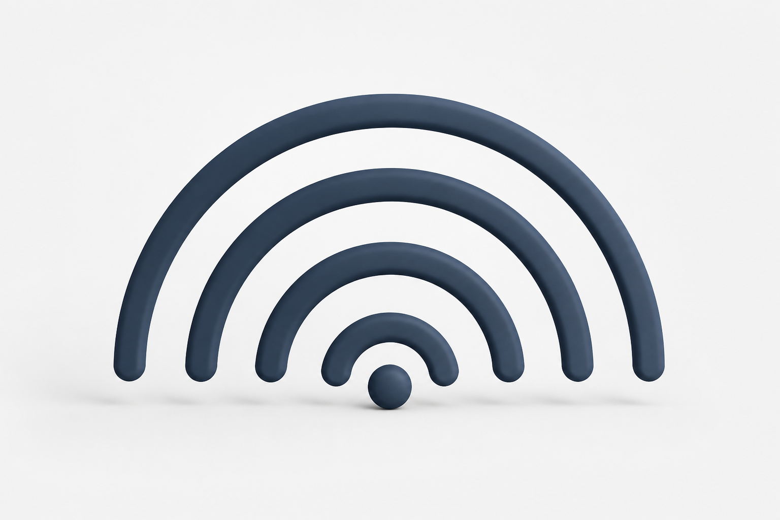 Concentric signal waves, symbolizing a live news feed